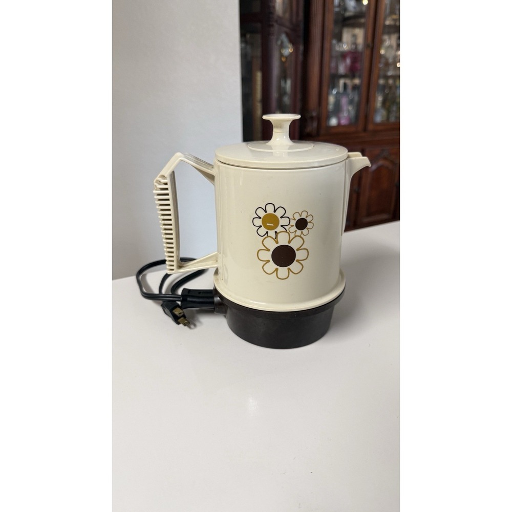 VTG 70s Regal Poly Perk 7503 Daisy Coffee Percolator 2-4 Cup TESTED WORKS